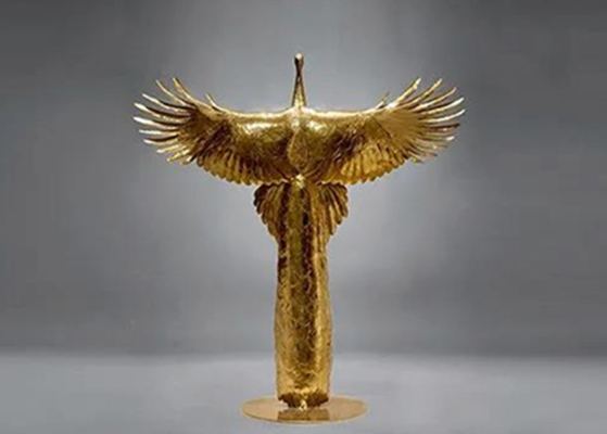 Figura su misura vetroresina metallo decorativo Wing Angel Sculpture dell'estratto