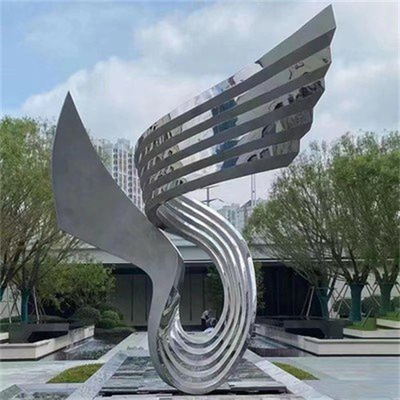 Il giardino contemporaneo lucidato scolpisce l'acciaio inossidabile per la decorazione della città