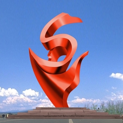 Scultura decorativa dell'hotel del metallo del grande estratto all'aperto contemporaneo