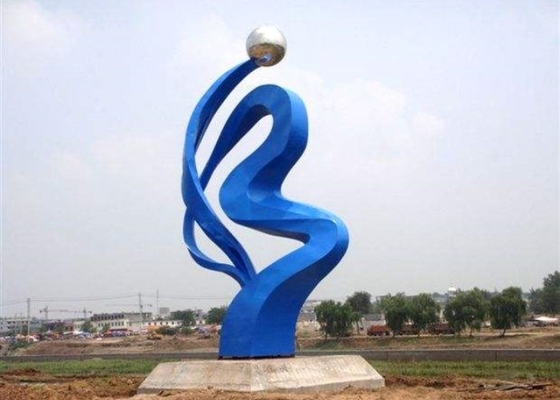 Sculture moderne moderne di acciaio inossidabile della palla dello specchio della decorazione del giardino di alta qualità