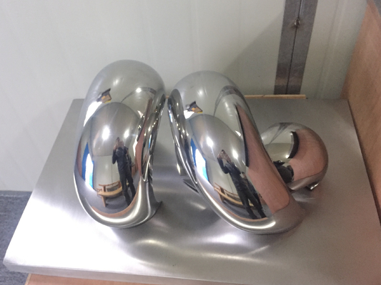 La decorazione della casa dell'OEM scolpisce la scultura lucidata specchio astratto di acciaio inossidabile