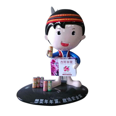 Bambola decorativa dell'interno Toy Figurine delle sculture su ordinazione della vetroresina di immagine di marca