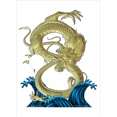 Statue su ordinazione Lucky Chinese Dragon Sculptures della vetroresina della decorazione dell'interno
