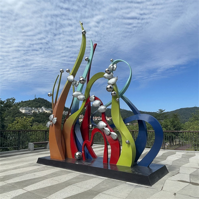 Grande scultura animale all'aperto lucidata di acciaio inossidabile del giardino della scultura del pesce