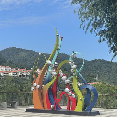 Grande scultura animale all'aperto lucidata di acciaio inossidabile del giardino della scultura del pesce