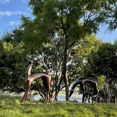 Cervi Sika che fondono le decorazioni all'aperto 80cm - 160cm delle statue bronzee del giardino