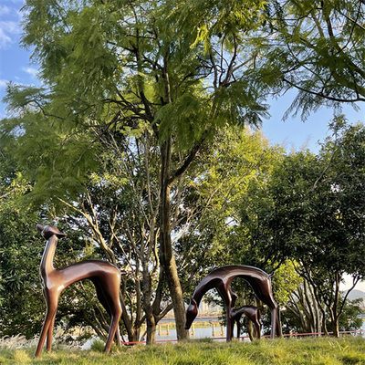 Cervi Sika che fondono le decorazioni all'aperto 80cm - 160cm delle statue bronzee del giardino