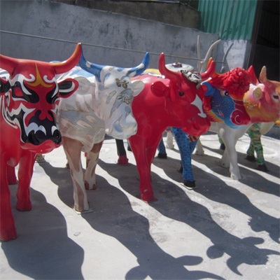 Sculture animali del bestiame del grande della mucca del metallo del toro giardino all'aperto della statua