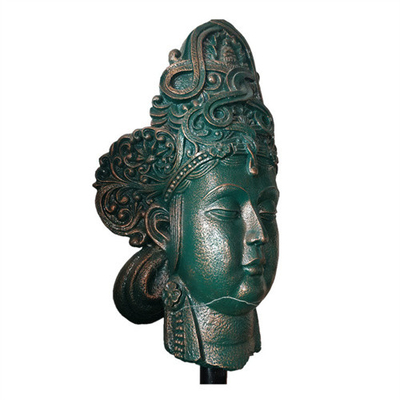 Decorativo dell'interno delle statue bronzee del giardino della testa di Buddha su misura