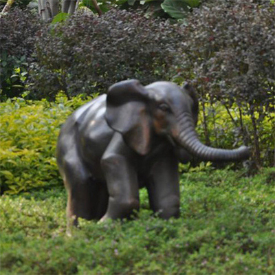 Statue bronzee all'aperto del giardino del grande elefante che fondono per il parco dello zoo