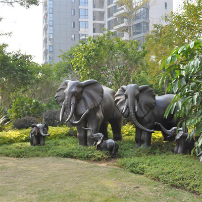 Statue bronzee all'aperto del giardino del grande elefante che fondono per il parco dello zoo