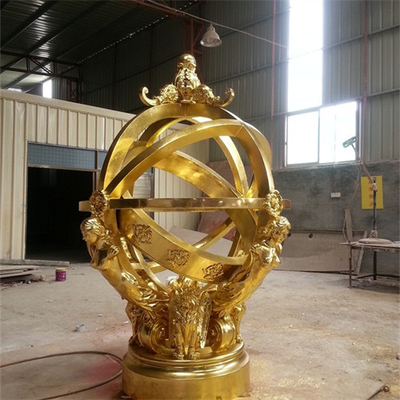 Scultura decorativa del giardino della palla di metallo di Celestial Globe Armillary Sphere Sculpture