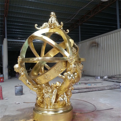 Scultura decorativa del giardino della palla di metallo di Celestial Globe Armillary Sphere Sculpture
