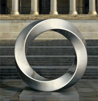 il metallo astratto di altezza di 180cm scolpisce il cerchio Matte Outdoor Bronze Statue