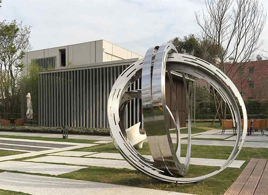 Grande acciaio inossidabile di Ring Metal Contemporary Outdoor Sculpture per il giardino