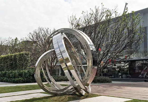 Grande acciaio inossidabile di Ring Metal Contemporary Outdoor Sculpture per il giardino