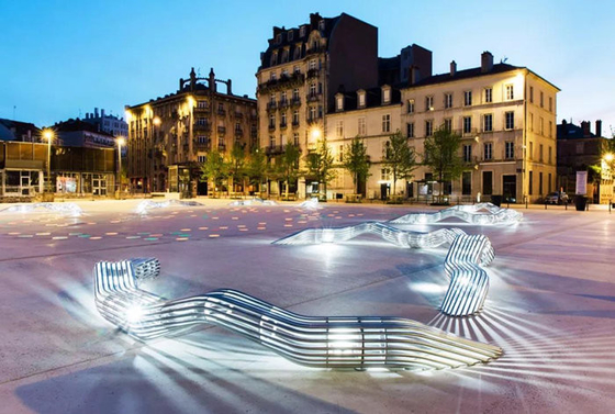 La sedia pubblica di Art Polished Outdoor Stainless Steel della mobilia della scultura ha personalizzato