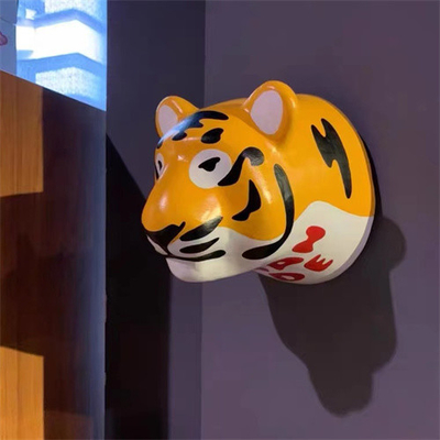 Attaccatura della vetroresina di Tiger Head Wall Decor Sculptures del fumetto
