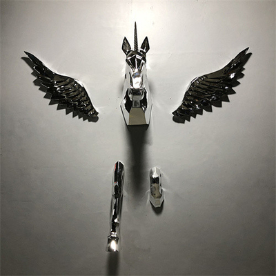 Statua decorativa del cavallo di Unicorn Wall Sculpture Hanging Pegasus per fondo