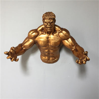 Sculture dell'incredibile Hulk del fumetto della scultura di attaccatura di parete della vetroresina 3D