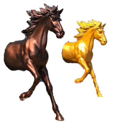 La decorazione bronzea della parete del cavallo scolpisce l'attaccatura lucidata 3D su misura