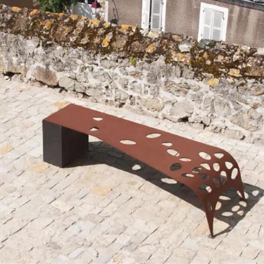 Arte d'acciaio della mobilia della scultura dell'OEM Corten/sedia decorativa all'aperto per il parco