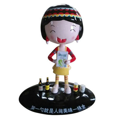 Bambola decorativa dell'interno Toy Figurine delle sculture su ordinazione della vetroresina di immagine di marca